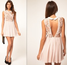 Vestido corto pastel