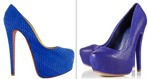 Zapatos azules con plataforma